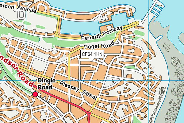 CF64 1HN map - OS VectorMap District (Ordnance Survey) CF64 1HN map - OS VectorMap District (Ordnance Survey)