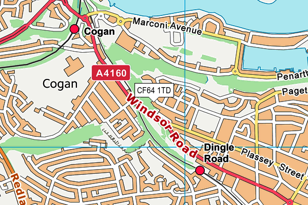 CF64 1TD map - OS VectorMap District (Ordnance Survey) CF64 1TD map - OS VectorMap District (Ordnance Survey)