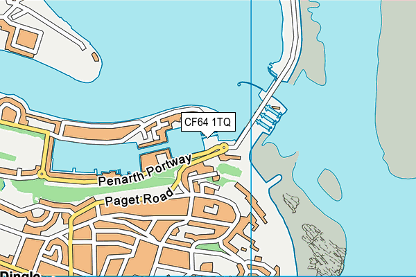 CF64 1TQ map - OS VectorMap District (Ordnance Survey) CF64 1TQ map - OS VectorMap District (Ordnance Survey)
