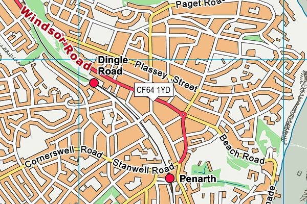 CF64 1YD map - OS VectorMap District (Ordnance Survey) CF64 1YD map - OS VectorMap District (Ordnance Survey)