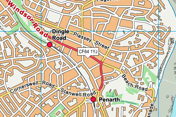 CF64 1YJ map - OS VectorMap District (Ordnance Survey) CF64 1YJ map - OS VectorMap District (Ordnance Survey)