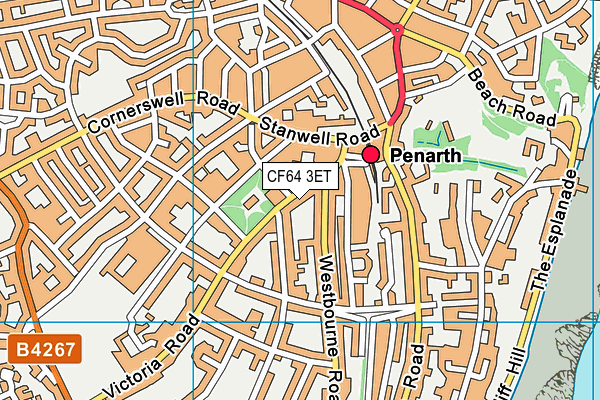 CF64 3ET map - OS VectorMap District (Ordnance Survey) CF64 3ET map - OS VectorMap District (Ordnance Survey)