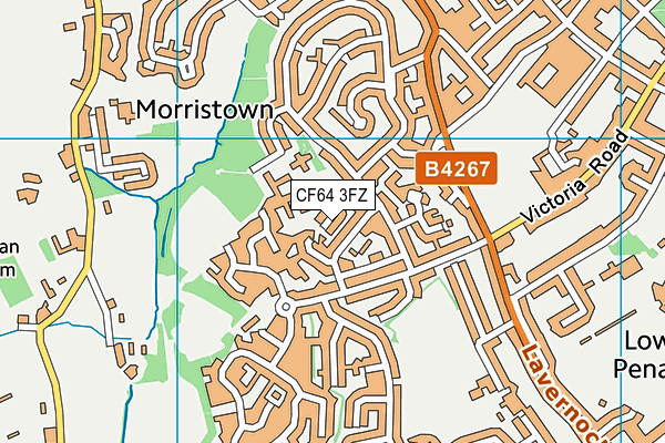 CF64 3FZ map - OS VectorMap District (Ordnance Survey) CF64 3FZ map - OS VectorMap District (Ordnance Survey)