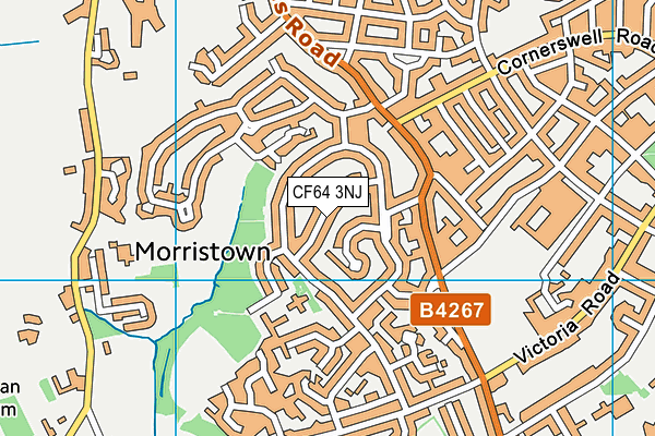 CF64 3NJ map - OS VectorMap District (Ordnance Survey) CF64 3NJ map - OS VectorMap District (Ordnance Survey)