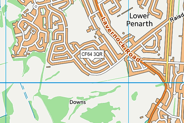 CF64 3QR map - OS VectorMap District (Ordnance Survey) CF64 3QR map - OS VectorMap District (Ordnance Survey)