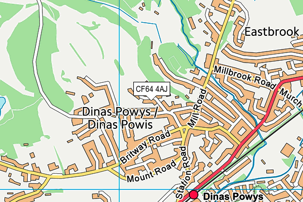 CF64 4AJ map - OS VectorMap District (Ordnance Survey) CF64 4AJ map - OS VectorMap District (Ordnance Survey)