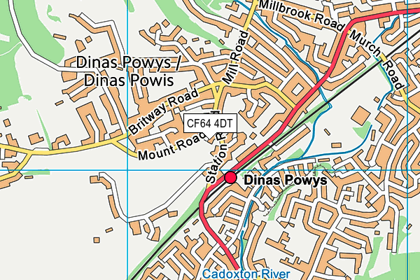 CF64 4DT map - OS VectorMap District (Ordnance Survey) CF64 4DT map - OS VectorMap District (Ordnance Survey)