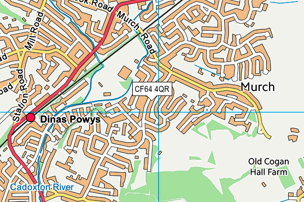 CF64 4QR map - OS VectorMap District (Ordnance Survey) CF64 4QR map - OS VectorMap District (Ordnance Survey)