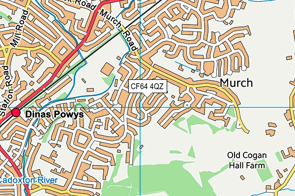 CF64 4QZ map - OS VectorMap District (Ordnance Survey) CF64 4QZ map - OS VectorMap District (Ordnance Survey)