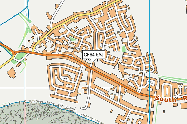 CF64 5AJ map - OS VectorMap District (Ordnance Survey) CF64 5AJ map - OS VectorMap District (Ordnance Survey)