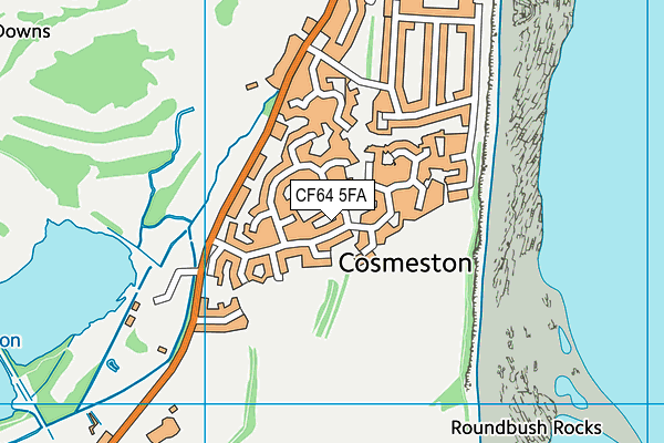 CF64 5FA map - OS VectorMap District (Ordnance Survey) CF64 5FA map - OS VectorMap District (Ordnance Survey)
