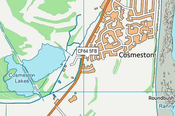 CF64 5FB map - OS VectorMap District (Ordnance Survey) CF64 5FB map - OS VectorMap District (Ordnance Survey)