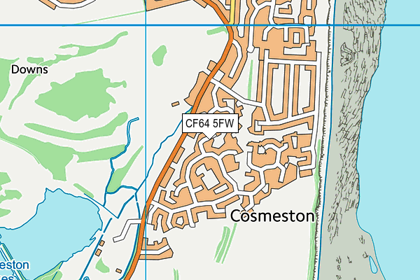 CF64 5FW map - OS VectorMap District (Ordnance Survey) CF64 5FW map - OS VectorMap District (Ordnance Survey)