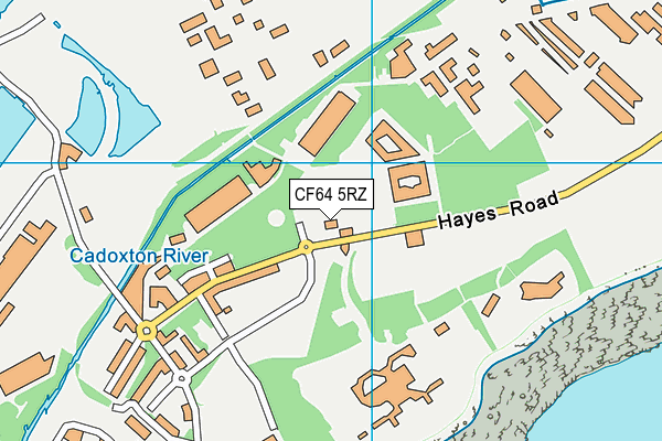 CF64 5RZ map - OS VectorMap District (Ordnance Survey) CF64 5RZ map - OS VectorMap District (Ordnance Survey)