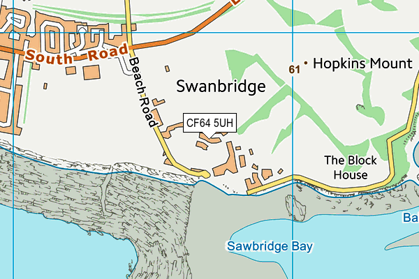 CF64 5UH map - OS VectorMap District (Ordnance Survey) CF64 5UH map - OS VectorMap District (Ordnance Survey)