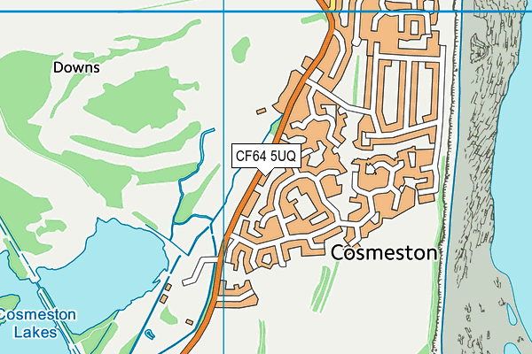 CF64 5UQ map - OS VectorMap District (Ordnance Survey) CF64 5UQ map - OS VectorMap District (Ordnance Survey)