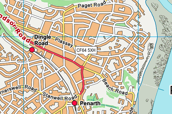 CF64 5XH map - OS VectorMap District (Ordnance Survey) CF64 5XH map - OS VectorMap District (Ordnance Survey)