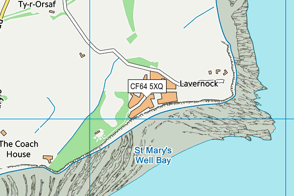 CF64 5XQ map - OS VectorMap District (Ordnance Survey) CF64 5XQ map - OS VectorMap District (Ordnance Survey)