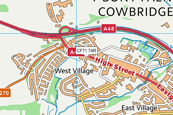 CF71 7AR map - OS VectorMap District (Ordnance Survey) CF71 7AR map - OS VectorMap District (Ordnance Survey)
