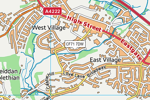 CF71 7DW map - OS VectorMap District (Ordnance Survey) CF71 7DW map - OS VectorMap District (Ordnance Survey)