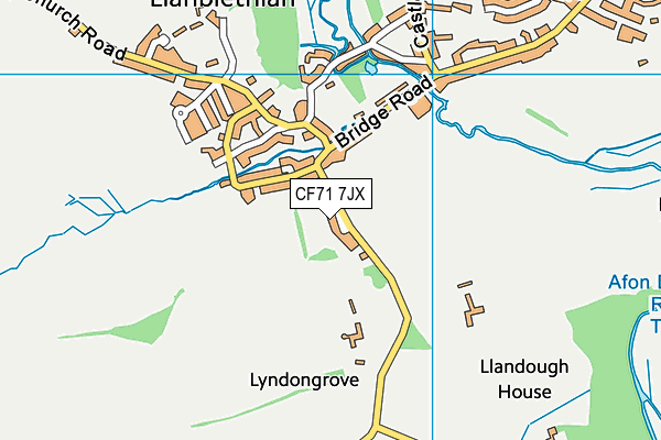CF71 7JX map - OS VectorMap District (Ordnance Survey) CF71 7JX map - OS VectorMap District (Ordnance Survey)