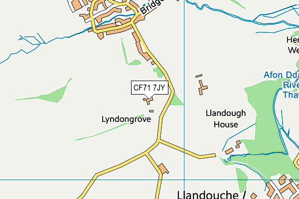 CF71 7JY map - OS VectorMap District (Ordnance Survey) CF71 7JY map - OS VectorMap District (Ordnance Survey)
