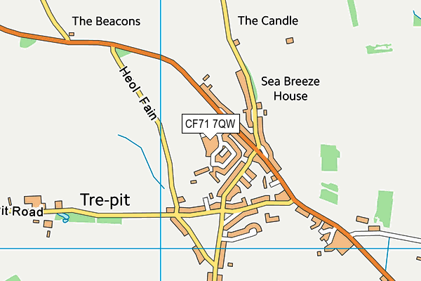 CF71 7QW map - OS VectorMap District (Ordnance Survey) CF71 7QW map - OS VectorMap District (Ordnance Survey)