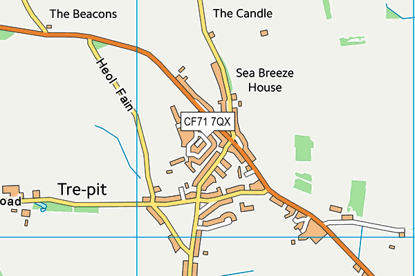 CF71 7QX map - OS VectorMap District (Ordnance Survey) CF71 7QX map - OS VectorMap District (Ordnance Survey)