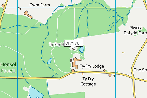 CF71 7UF map - OS VectorMap District (Ordnance Survey) CF71 7UF map - OS VectorMap District (Ordnance Survey)