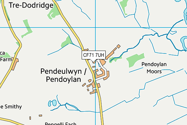 CF71 7UH map - OS VectorMap District (Ordnance Survey)
