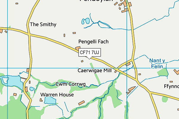 CF71 7UJ map - OS VectorMap District (Ordnance Survey) CF71 7UJ map - OS VectorMap District (Ordnance Survey)