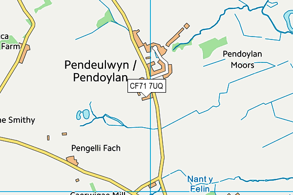 CF71 7UQ map - OS VectorMap District (Ordnance Survey) CF71 7UQ map - OS VectorMap District (Ordnance Survey)