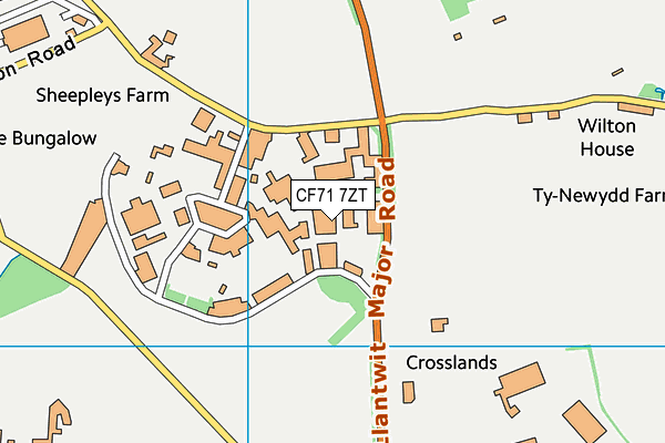 CF71 7ZT map - OS VectorMap District (Ordnance Survey) CF71 7ZT map - OS VectorMap District (Ordnance Survey)