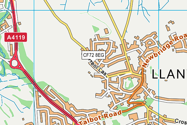 CF72 8EG map - OS VectorMap District (Ordnance Survey) CF72 8EG map - OS VectorMap District (Ordnance Survey)