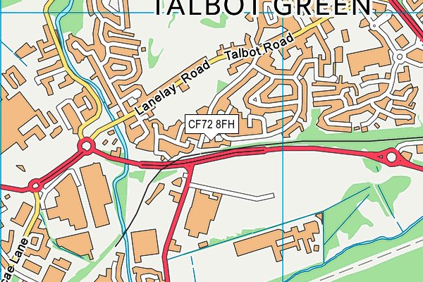 CF72 8FH map - OS VectorMap District (Ordnance Survey) CF72 8FH map - OS VectorMap District (Ordnance Survey)