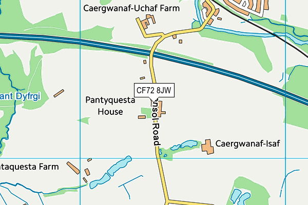 CF72 8JW map - OS VectorMap District (Ordnance Survey) CF72 8JW map - OS VectorMap District (Ordnance Survey)