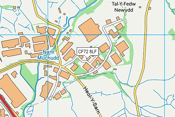 CF72 8LF map - OS VectorMap District (Ordnance Survey) CF72 8LF map - OS VectorMap District (Ordnance Survey)