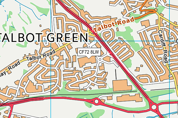 CF72 8LW map - OS VectorMap District (Ordnance Survey) CF72 8LW map - OS VectorMap District (Ordnance Survey)