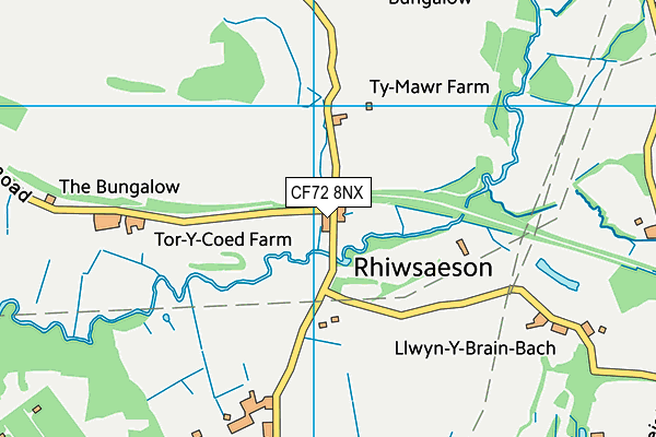 CF72 8NX map - OS VectorMap District (Ordnance Survey) CF72 8NX map - OS VectorMap District (Ordnance Survey)