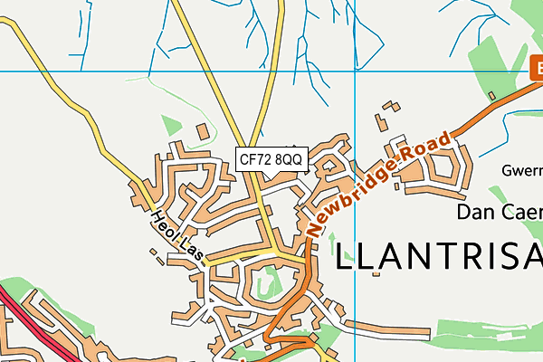 CF72 8QQ map - OS VectorMap District (Ordnance Survey) CF72 8QQ map - OS VectorMap District (Ordnance Survey)