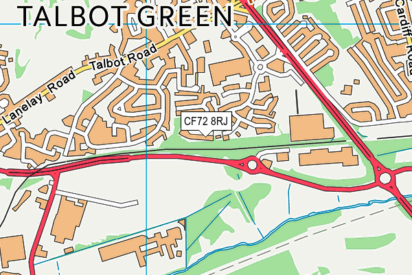 CF72 8RJ map - OS VectorMap District (Ordnance Survey) CF72 8RJ map - OS VectorMap District (Ordnance Survey)