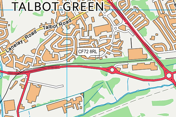 CF72 8RL map - OS VectorMap District (Ordnance Survey)