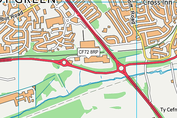 CF72 8RP map - OS VectorMap District (Ordnance Survey) CF72 8RP map - OS VectorMap District (Ordnance Survey)