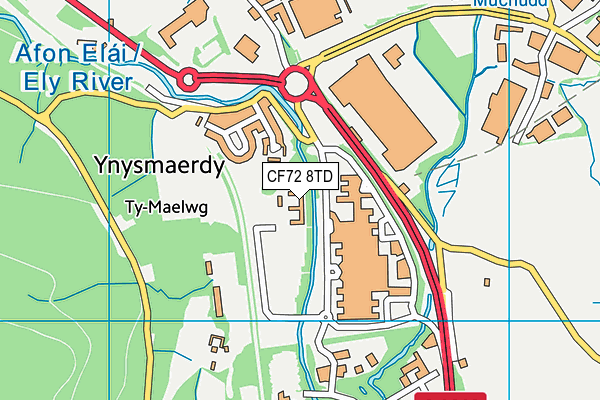 CF72 8TD map - OS VectorMap District (Ordnance Survey) CF72 8TD map - OS VectorMap District (Ordnance Survey)