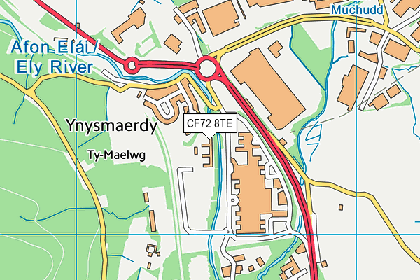 CF72 8TE map - OS VectorMap District (Ordnance Survey) CF72 8TE map - OS VectorMap District (Ordnance Survey)