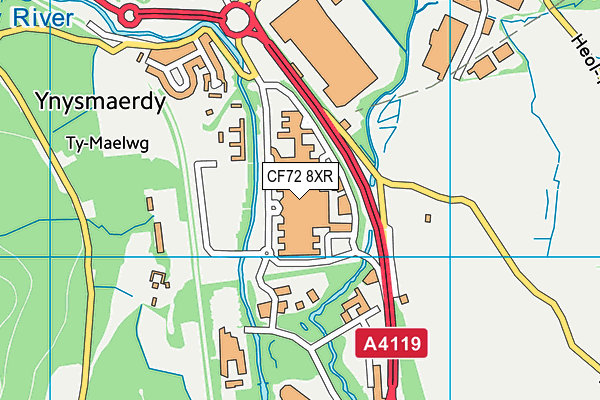 CF72 8XR map - OS VectorMap District (Ordnance Survey) CF72 8XR map - OS VectorMap District (Ordnance Survey)