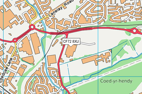 CF72 8XU map - OS VectorMap District (Ordnance Survey) CF72 8XU map - OS VectorMap District (Ordnance Survey)