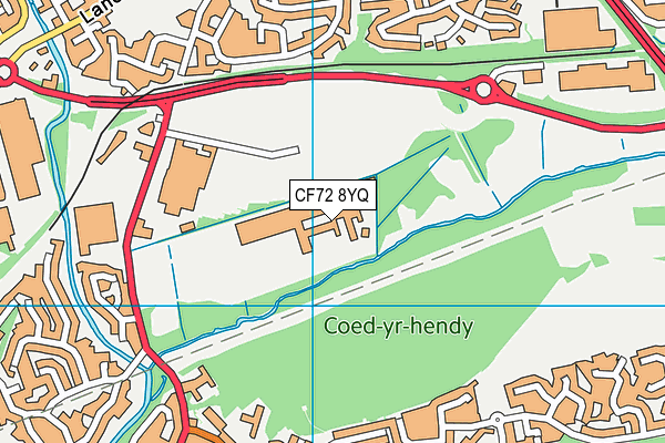 CF72 8YQ map - OS VectorMap District (Ordnance Survey) CF72 8YQ map - OS VectorMap District (Ordnance Survey)