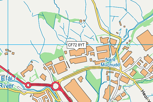 CF72 8YT map - OS VectorMap District (Ordnance Survey) CF72 8YT map - OS VectorMap District (Ordnance Survey)