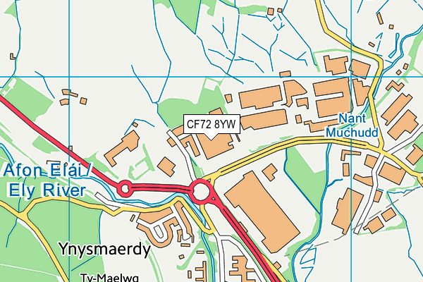 CF72 8YW map - OS VectorMap District (Ordnance Survey) CF72 8YW map - OS VectorMap District (Ordnance Survey)